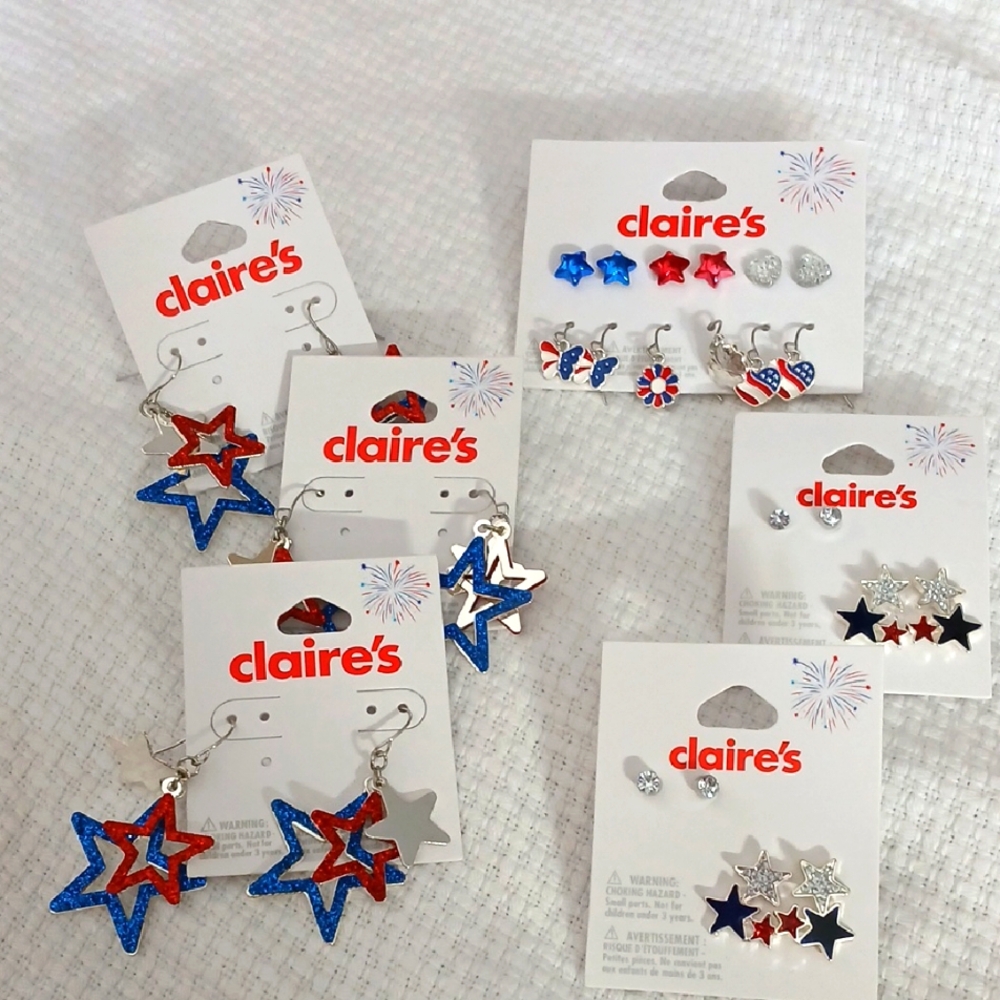 Claire's Patriotic Earring Lot